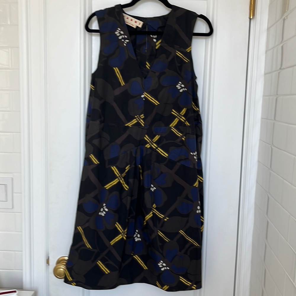 MARNI Abstract Floral Printed Light Weight Dress